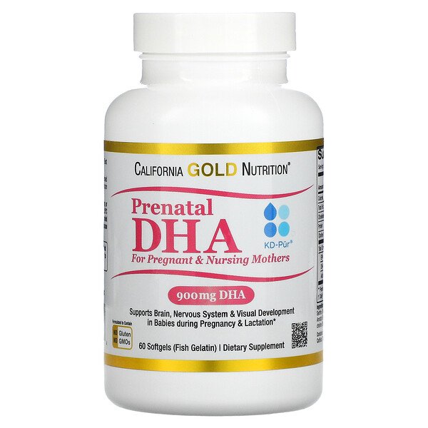 California Gold Nutrition, ДГК для беременных, беременные и кормящие женщины, 450 мг, 60 мягких таблеток